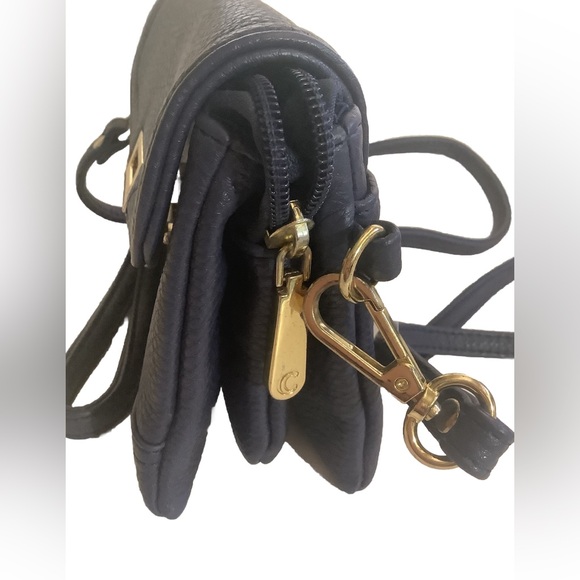 Charming Charlie shoulder Clutch Purse multipocket Faux Leather Blue 4.5” X 6.5” - Picture 11 of 13